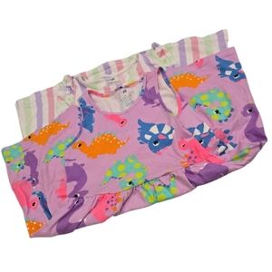 2 H&M Dresses - Dinosaur & Striped Mini Bundle size 5t-6 little girl